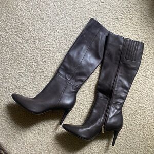 Brown leather boots Calvin Klein